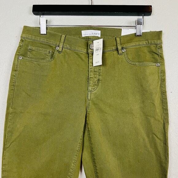 NEW! LOFT Modern Skinny Crop Trouser Pant Jeans Olive - 29 - Picture 2 of 5